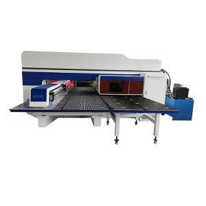 China Industrial CNC Hydraulic Punching Machine For Sheet Metal 3 - 4 Control Axis wholesale