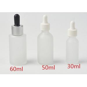 China Durable Cosmetic Jars Bottles Frosted Glass Packaging With Childproof Cap supplier
