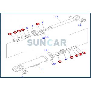 707-99-H0P03 70799H0P03 KOMATSU Dump Culinder Service Kit fits Compactors WF450