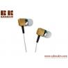 3.5mm stereo jack plug cute wired wood headphones earphone without mic