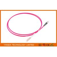 China LC / PC - FC / PC Fiber Optic Patch Cord Jumper OM4 50/125um Multimode LSZH 2M Pink Jacket on sale