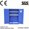 Armário de armazenamento corrosivo sulfúrico líquido químico azul com 2 portas