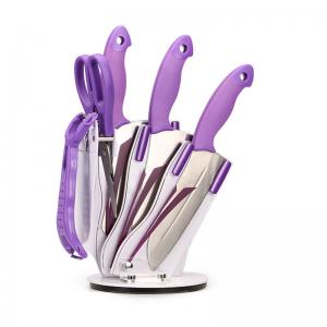 Stocked Stainless Steel Kitchen Knife Set With Color Box , Stainless Knife Set