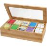 hot sell tea packaging box bamboo box for tea with 10 component for high quality