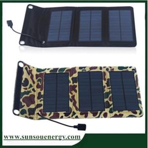 China Pequeño cargador-puerto del poder 5w USB que dobla el panel solar, cargador plegable del teléfono del panel solar para el uso al aire libre supplier