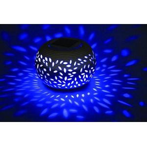 China Solar Ceramic Lantern LED Solar Camping Lights , Novelty Garden Ball Lights RGB Color supplier