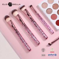 5pcs Travel Makeup Brushes Set With 100% Synthetic Hair And Aluminium Ferrule Plastic Handle Beauty Tools
