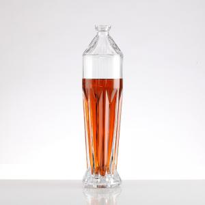 China Elegant Waist Delicate Non-Slip Glass Bottle for Tequila Customized Design supplier
