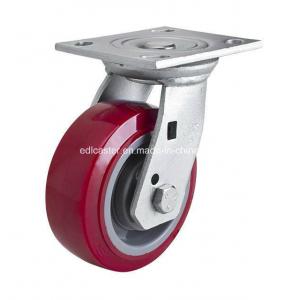 Edl Heavy 5" 380kg Plate Swivel TPU Caster 7015-86 Without Brake for Material Handling