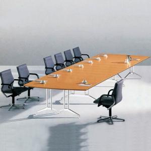 10 Person Wooden Office Conference Table Meeting Table Metallic In Boardroom