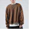 Drop Shoulder French Terry Cotton Blank Plain Mens Oversized Crewneck Sweatshirt