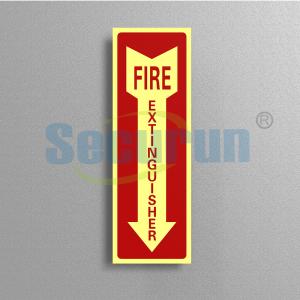 China Rectangle Aluminum Safety Photoluminescent Fire Extinguisher Sign Glow In The Dark supplier