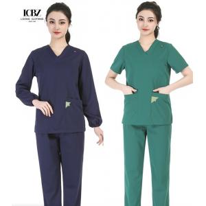 Deep Green Nurses Scrub Set Uniform Arrivals Design Pictures for Fashionable Jogger Nurses