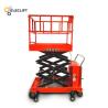 China 350kg Electric Scissor Lift Trolley with Push Button Control Type wholesale