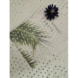 Ivory Tulle Mesh Foil Printed Polka Dot Metallic Glitter Fabric