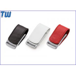 China Gadget Metal Body 32GB Pen Drives Leather Cover Magnet Connect supplier