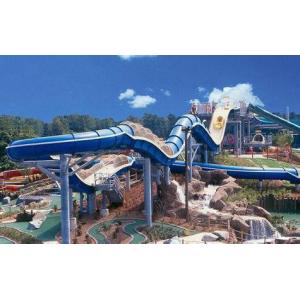 China Giant Green High Speed Aqua Park Slide / Water Roller Coaster Games for Spray Park Equipment supplier