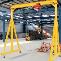 China 1 Ton Small Portable Gantry Crane Universal Wheels Smooth Starting And Stopping on sale