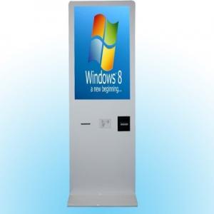 China Ticket Vending Self Service Kiosk With Barcode Scanner / Tempered Glass supplier