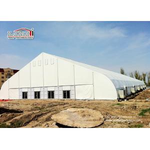 China Movable White PVC Aluminum Expo TFS Curved Tent 40m Clear Span with Air Conditioner supplier