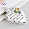 China Cadmium Free 304 Stainless Steel Heart Cremation Necklace For Ashes wholesale