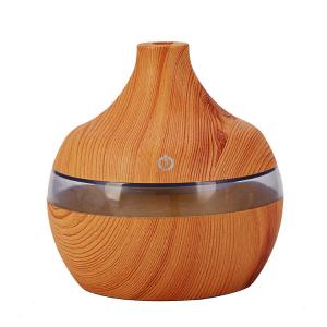 5V Portable 300ML 7 Color Change Wood Design USB Rechargeable Humidifier for Timing Function