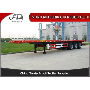 3 axles 20ft 40ft platform flatbed semi trailer shipping container trailers for sale