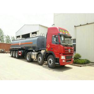 3 Axles Spring Suspension Chemical Tanker Truck For 33CBM Sodium Hypochlorite NaOCl