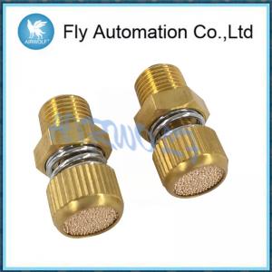 China Airtac Yellow Brass Pneumatic Tube Fittings 1.5mpa Spring Muffler 3/8&quot; wholesale