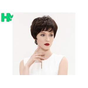 China Full 1 Piece Black Synthetic Wig Half Hand Tied Half Machine Made supplier