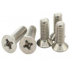304 316 Stainless Steel Flat Countersunk Round Head Bolt With Cross Driver