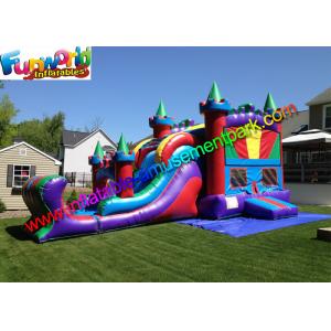 China Colorful Kids Crazy Inflatable Bouncer Slide Jumping Castle With Turrets supplier