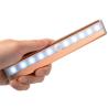 10 LED再充電可能なPIRのモーションセンサー夜ライト戸棚のワードローブ ランプ