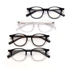 Male Acetate Frame Glasses Black SGS Spectacle Fashionable Optical Glasses