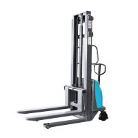 China Labor Saving Semi Electric Stacker 1.5 Ton , Battery Pallet Stacker 3.5m Lift Height on sale