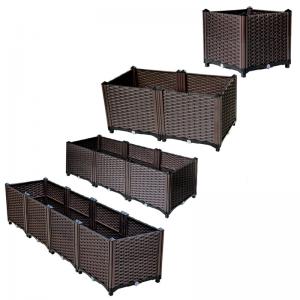 High quality rectangular plastic plant container for outdoor garden container for planting cornucopia flowers fruits
