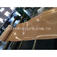 China Natural gum rubber sheet roll tan color high tensile strength for punching seals / washer on sale