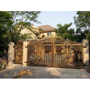 China Galvanized & Powder Coated Wrought Iron Fence Gate / Iron Garden Gate supplier