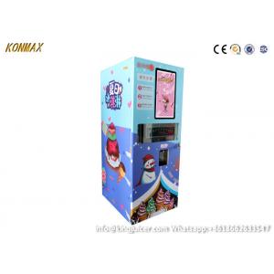 China 70g/Cup Remote Controlled Soft Ice Cream Vending Machine With Cash Card Payment supplier