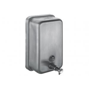 China Inox material Washroom Hub Brushed Stainless Steel Soap Dispenser 1000ml  Vertical Dispenser supplier