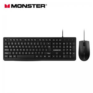 ROHS Mechanical Keyboard Mouse Black USB Connect Rgb Monster KM2