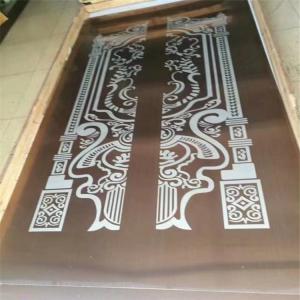 China 201 Elevator Stainless Steel Sheet 4x8 2000mm Length Mirror Etched Design Plate supplier