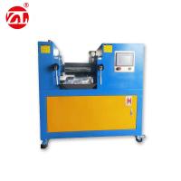 China PLC Type Two Roll Mill Machine  ,  Yellow & Blue Color Customized Lab Mixing Mill on sale