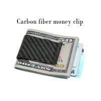 China Black Light Weight Glossy Carbon Fiber Money Clips Wallets on sale