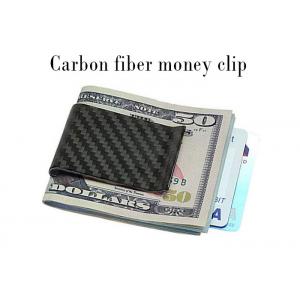 China Black Light Weight Glossy Carbon Fiber Money Clips Wallets supplier