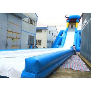 China Crazy Blue Inflatable Dragon Theme Dry And Wet Slide With PVC Material wholesale