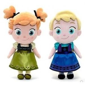 China 小さい女の子のディズニーのPlushおもちゃElsaおよびアナの凍結する赤ん坊の人形30cm supplier