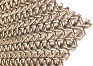 Pvd Rose Gold Stainless Steel Decorative Wire Mesh 1500mm W 3700mm