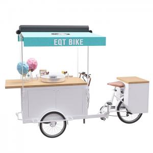 China Easy Operating OEM Bicycle Food Cart With Food Grade Safe Water Pump supplier