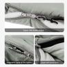 3 Season Single Semi Rectangular Camping Sleeping Bags Packable Gray Camping Bag With Hood